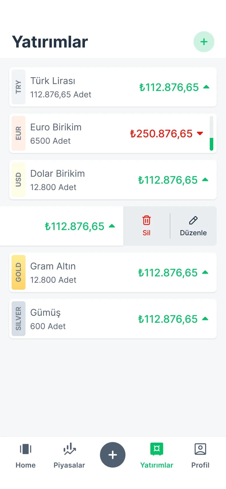 Yatırımlar