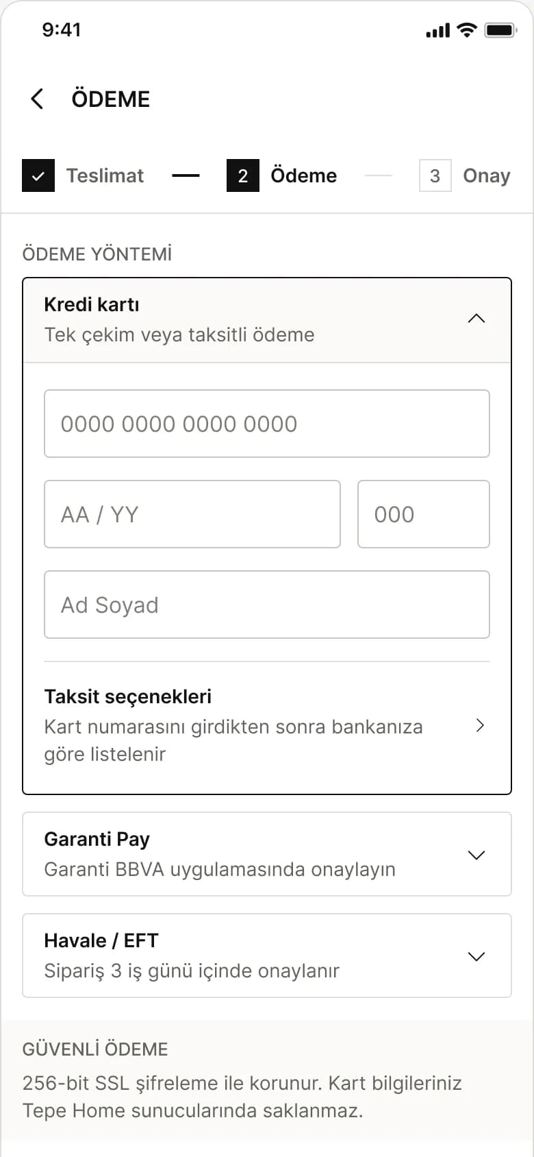 Checkout: payment